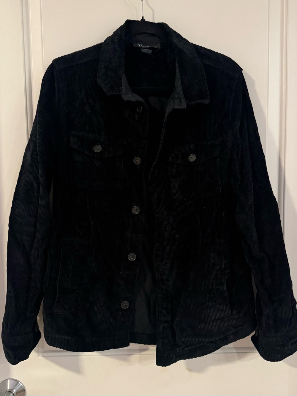 Thesaurus Black Faux Fur Bomber Jacket Mens Size Small